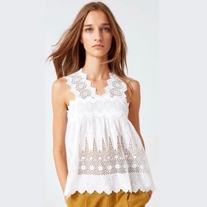 Ulla Johnson Birdie Lace Sleeveless Top